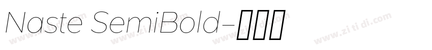 Naste SemiBold字体转换